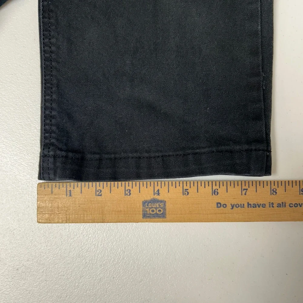Armani Jeans Straight Leg Denim Mens 31x27 Black Made in Italy Eagle Logo